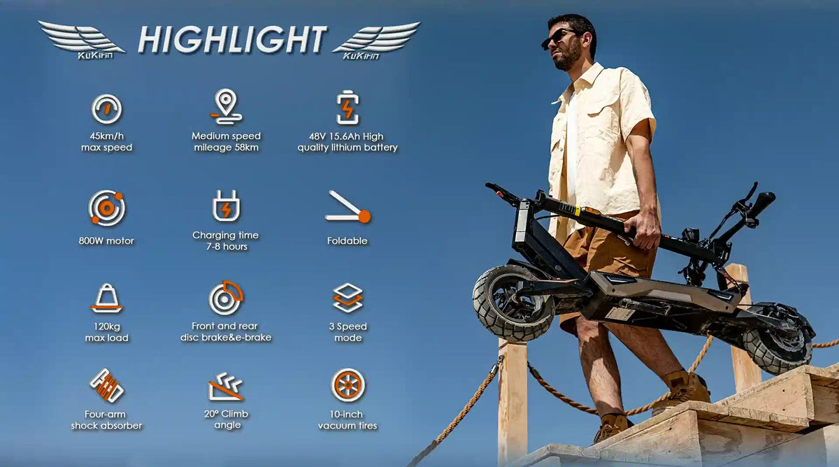 KuKirin T3 Electric Scooter detail image 4
